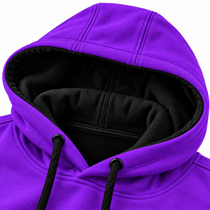 Men's <b>Purple</b> Sleeveless Hooded <b>Tank</b> <b>Top</b> With Pockets Casual Knitted Vest Solid Color Sporty Style - Product Image 4