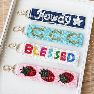 ALI FASHION ART Hand Embroidered Fruit Pattern Woven Felt Carabiner Keychain Eco-Friendly Customizable <b>Bag</b> <b>Charm</b> - Product Image 3