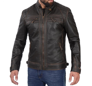 Veste pour homme en cuir, sur mesure, de haute qualité, tendance, à la mode, best-seller, faible MOQ disponible - Product Image 5