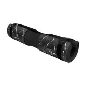 Almohadillas de espuma EVA de mármol negro para barra con correa de nailon ajustable, barra de masaje portátil para fitness - Product Image 1