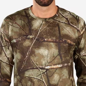 Unisex Camouflage Soft <b>Shell</b> Hunting Shirt Full Sleeve Waterproof Windproof Breathable Outdoor Apparel Summer Polyester Front - Product Image 3