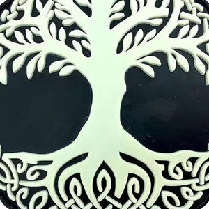 Glow In The Dark <b>Tree</b> Of Life Silicone Patch Circle 3D Embossed Stick-On Decorative Gift - Product Image 6