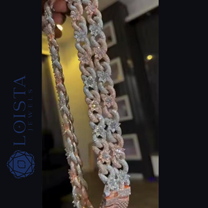 สร้อยคอหรูหรา LOISTA ชุบทองคำสีกุหลาบ ประดับเพชรโมอิสซาไนต์ ดีไซน์รูปดอกไม้ เหมาะสำหรับทั้งชายและหญิง ใช้ในงานปาร์ตี้ - Product Image 3