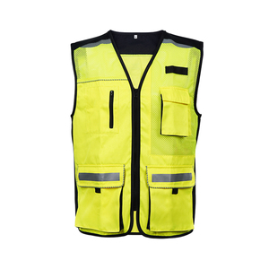 Gilet de sécurité respirant en maille, gilet de travail, gilet de sécurité réfléchissant lumineux avec poche, vêtements de sécurité ajustables - Product Image 1