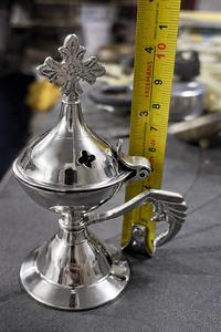 Quemador de Incienso de Latón Hecho a Mano, Censero de Iglesia de Latón Pulido Brillante, Thurible Religioso de Metal, Soporte para Incienso, Proveedor Mayorista - Product Image 3