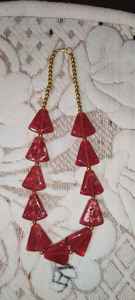 Elegant handmade fashion resin beaded <b>necklace</b> for women featuring colorful <b>statement</b> design for parties and casual wear - Product Image 6