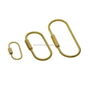Porte-clés en laiton 3 pièces en laiton Durable fermoir à vis porte-clés porte-clés boucle par métal à l'étranger - Product Image 4