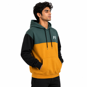 Sweat-shirt à capuche personnalisé pour homme, en molleton, avec logo brodé sur le devant, poche, coupe classique, streetwear décontracté, Y2K, fournisseur OEM USA - Product Image 2