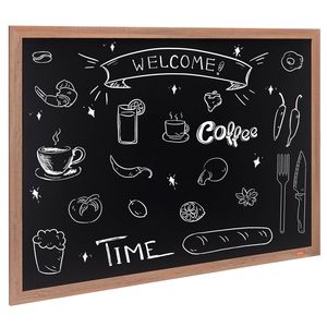 Tableau d'affichage magnétique vintage rustique marron encadré, tableau noir suspendu, panneau de messages vintage, tableau noir pour mémos - Product Image 1