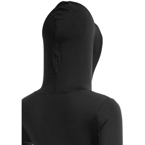 Survêtement à capuche pour femme 2026, noir uni, avec fermeture éclair intégrale, respirant, en Spandex et Polyester, idéal pour l'automne, en vente en ligne - Product Image 6