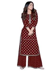 Plazo kurti set pakistani long ladies kurtis for women for Daily Wear and Office wear Indian Salwar Kameez Suit