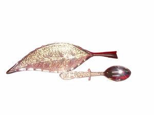 Bol à fruits secs élégant en métal argenté avec cuillère, idéal pour la maison et les cadeaux - Product Image 3