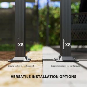 Abri extérieur rétractable pour pergola de jardin et patio Parasol facile à utiliser et écran de confidentialité - Product Image 4
