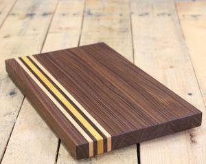 เขียงไม้วอลนัทลายทางรูปสี่เหลี่ยมผืนผ้า หนา 1.3 ซม. ทำความสะอาดง่าย - Product Image 2