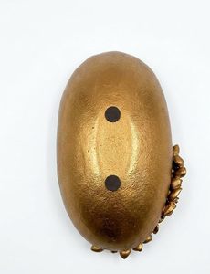 Gold Oval Decorative <b>Metal</b> Tray Shining Accent Tray Decorative <b>Bowl</b> for Home Table Decor Dinnerware Gifting Snacks Fruits - Product Image 3