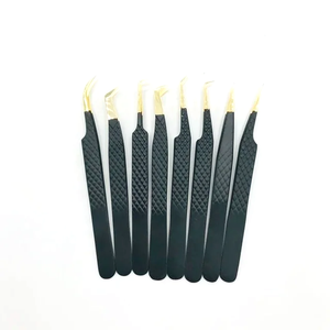 Pince à épiler en acier inoxydable pour extensions de cils et pince à angle de 90 degrés pour cils volume russe avec logo personnalisé – Outil de beauté - Product Image 3