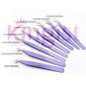Pinzas Profesionales para Extensión de Pestañas Caesar Looks, con Logotipo Personalizado, de Acero Inoxidable, Marca Privada, Pinzas Rectas y Oblicuas - Product Image 5