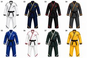 Ensemble de karaté en coton durable, coupe traditionnelle, ceinture sécurisée, léger, respirant, série personnalisable pour clubs - Product Image 6