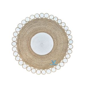 Hot Selling Cute Flower <b>Rug</b> Handmade Seagrass Water Hyacinth Woven Baby Nursery Kids Room Playroom Floor Decor - Product Image 6
