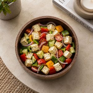 Bol à salade en bois d'acacia de qualité supérieure, fait à la main, bol de service en bois, bol à fruits naturel, écologique, vaisselle de cuisine, décoration de table - Product Image 4