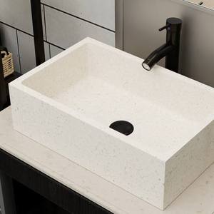 Évier de salle de bain rectangulaire personnalisé, coloré, fait main, en marbre de luxe, 40 cm, fabrication en usine - Product Image 2