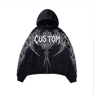 Sudadera con capucha y cremallera completa con logotipo personalizado para hombre, sudadera deportiva, sudadera para gimnasio, tela transpirable, proveedor mayorista en EE. UU. - Product Image 4