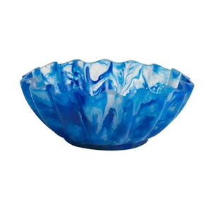 Tazón de resina de color púrpura hecho a mano, diseño minimalista, pulido a mano, para servir comida, a bajo precio. - Product Image 2