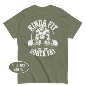 Kinda Fit Sorta Fat <b>Gorilla</b> Graphic <b>T</b>-<b>Shirt</b> Men's Short Sleeve Casual O-Neck Regular Fit Breathable Fitness Casual Gym <b>T</b>-<b>Shirts</b> - Product Image 4