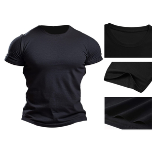 Men's Running Training Fitness T-<b>Shirt</b> Slim Fit Eco-Friendly Cotton Bamboo Breathable Stretch Fabric <b>Moisture</b> <b>Wicking</b> Sports - Product Image 6