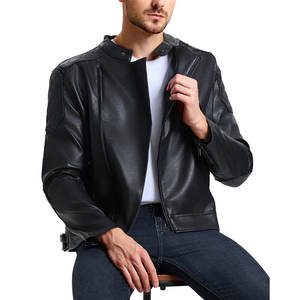 Chaqueta de Motero Moderna Acolchada de Cuero Negro - Product Image 6