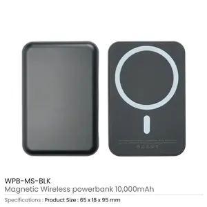 Batería Externa Magnética de 10,000 mAh para Magsafe con Carga Inalámbrica Rápida de 15W, Interfaz de Entrada Tipo-C, Batería de Litio-Polímero de Plástico - Product Image 5