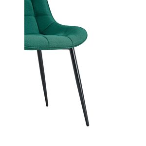 Sedia da Pranzo Moderna in Tessuto Verde con Elegante Motivo a Griglia - Product Image 5