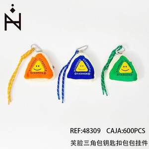 LLAVERO Colgante de triángulo sonriente para llavero de bolso, accesorio DIY para bolsos - Product Image 1