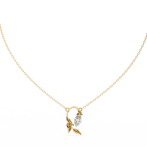 Collier pendentif solitaire en diamant plaqué or, design unique et créatif, style européen et américain pour femme - Product Image 2