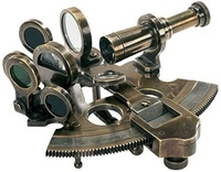 Réplique de Sextant Antique en Laiton Plaqué Or 20 cm – Produits Nautiques Vintage, Instrument de Navigation Maritime pour Collectionneurs