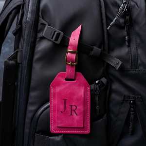 Etiquetas de Equipaje de Cuero Genuino con Logotipo Personalizado, Etiquetas de Viaje con Solapa de Privacidad, Etiquetas de Lujo para Maletas, Venta al Por Mayor LMP-0275 - Product Image 2