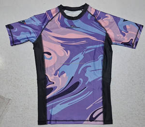 RILL INTERNATIONAL T-shirt de compression à manches courtes pour homme, à carreaux orange, à séchage rapide, pour le sport - Product Image 6