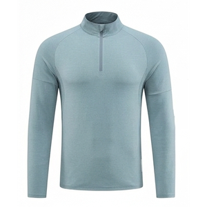Sporty Knitted <b>Polyester</b> Men Custom Long Sleeve Quick Dry Sports Gym Compression Under Base Layer <b>Shirts</b> Tops Running Clothes - Product Image 3