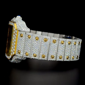 Montre automatique de luxe avec cadran arc-en-ciel spécial, bicolore or jaune et or blanc, diamants moissanite VVS, 2026 - Product Image 5