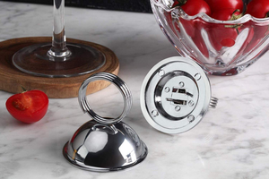 Stainless Steel <b>Ring</b>-<b>Clip</b> Place Card & Table Number Holder with Convenient Stand for Weddings & Events - Product Image 5