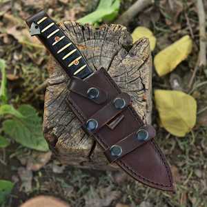 Cuchillo de Supervivencia para Caza y Camping, Hoja Fija de Acero al Carbono de Grado Industrial de Alta Calidad, Punta Caída, Afilado Extremo, 12 OEM, Marca UA Supplies - Product Image 6