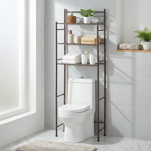 Oferta Shopee: Mueble de Almacenamiento para Baño, Moderno, de Dos Niveles, Metálico, Independiente, para Uso Doméstico, Hecho en Taiwán - Product Image 1