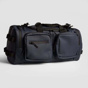 Unisex Navy Nylon Gym Duffel <b>Bag</b> 20-<b>30L</b> Zipper Closure Casual Durable Fitness <b>Bag</b> with Soft Handle - Product Image 3