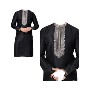 Trabajo de bordado pesado Rayón Kurta Pijama Seda para fiestas Festivales Otras ocasiones apropiadas-Kurta paquistaní en venta - Product Image 1