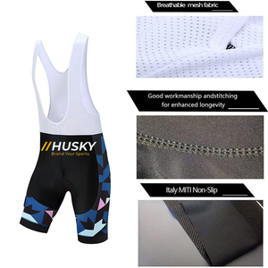 Jersey de Ciclismo Personalizado Azul de Manga Corta, Ecológico, 100% Poliéster, Unisex, Alta Elasticidad, Logotipo Frontal, 180g - Product Image 2