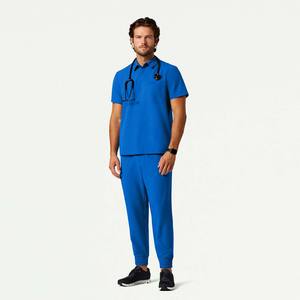 ชุดยูนิฟอร์มพยาบาลแบบคลาสสิกปี 2026 สำหรับทุกเพศ ชุดสครับทางการแพทย์สำหรับโรงพยาบาล ผลิตจากผ้าวอร์สเตด สำหรับผู้ชาย ชุดสครับสำหรับใช้ทางการแพทย์ - Product Image 1