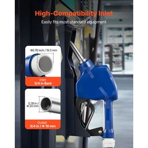 Boquilla de escape de diésel de 3/4 pulgadas con caudal máximo de 11.6 GPM, apagado automático y bloqueo de gatillo de 3 velocidades para inyectores. - Product Image 2