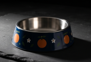 Moderno Tazón de Metal Redondo para Mascotas con Esmalte Naranja, Antideslizante, con Base de Goma, para Perros y Gatos, Venta al por Mayor - Product Image 4