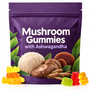 Gomitas de Hongos con Ashwagandha de Marca Privada OEM, Suplemento Herbal para la Concentración, Fórmula Personalizada, Logotipo Personalizado - Product Image 2