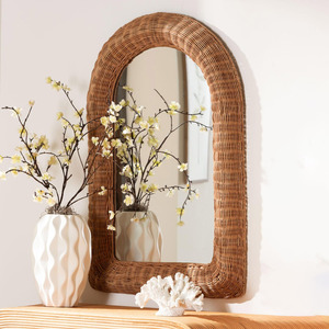 Lowest price cane rattan <b>mirrors</b> wholesale supplies decorative framed cosmetic makeup <b>mirror</b> - Product Image 4